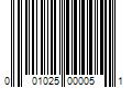 Barcode Image for UPC code 001025000051