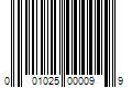 Barcode Image for UPC code 001025000099