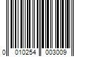 Barcode Image for UPC code 0010254003009