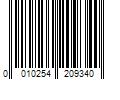 Barcode Image for UPC code 0010254209340