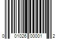 Barcode Image for UPC code 001026000012