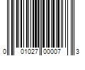 Barcode Image for UPC code 001027000073