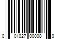 Barcode Image for UPC code 001027000080