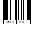 Barcode Image for UPC code 0010300933649