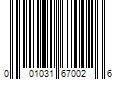 Barcode Image for UPC code 001031670026