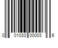 Barcode Image for UPC code 001033000036