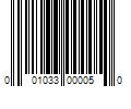 Barcode Image for UPC code 001033000050