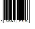 Barcode Image for UPC code 0010343922136