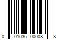 Barcode Image for UPC code 001036000088