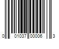 Barcode Image for UPC code 001037000063