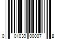 Barcode Image for UPC code 001039000078