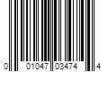 Barcode Image for UPC code 001047034744