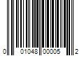 Barcode Image for UPC code 001048000052