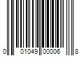 Barcode Image for UPC code 001049000068