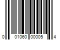 Barcode Image for UPC code 001060000054