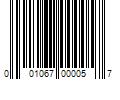 Barcode Image for UPC code 001067000057