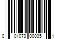 Barcode Image for UPC code 001070000051