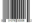 Barcode Image for UPC code 001076000062