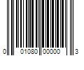 Barcode Image for UPC code 001080000003