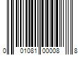 Barcode Image for UPC code 001081000088