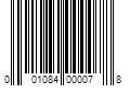 Barcode Image for UPC code 001084000078