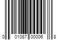 Barcode Image for UPC code 001087000068