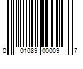 Barcode Image for UPC code 001089000097