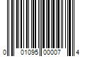 Barcode Image for UPC code 001095000074