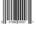 Barcode Image for UPC code 001098000071