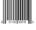 Barcode Image for UPC code 001100000150