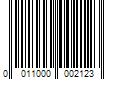 Barcode Image for UPC code 0011000002123