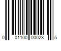 Barcode Image for UPC code 001100000235