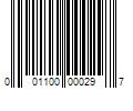 Barcode Image for UPC code 001100000297