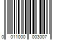 Barcode Image for UPC code 0011000003007