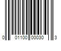 Barcode Image for UPC code 001100000303