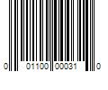 Barcode Image for UPC code 001100000310