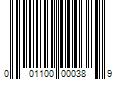 Barcode Image for UPC code 001100000389