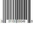 Barcode Image for UPC code 001100000495