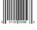 Barcode Image for UPC code 001100000563