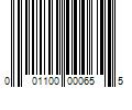 Barcode Image for UPC code 001100000655