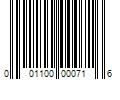 Barcode Image for UPC code 001100000716