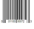 Barcode Image for UPC code 001100000723