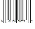 Barcode Image for UPC code 001100000792