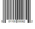 Barcode Image for UPC code 001100000822