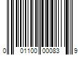 Barcode Image for UPC code 001100000839