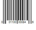 Barcode Image for UPC code 001100000846