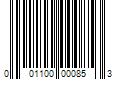 Barcode Image for UPC code 001100000853