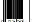 Barcode Image for UPC code 001100000877