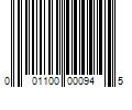 Barcode Image for UPC code 001100000945