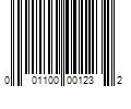 Barcode Image for UPC code 001100001232